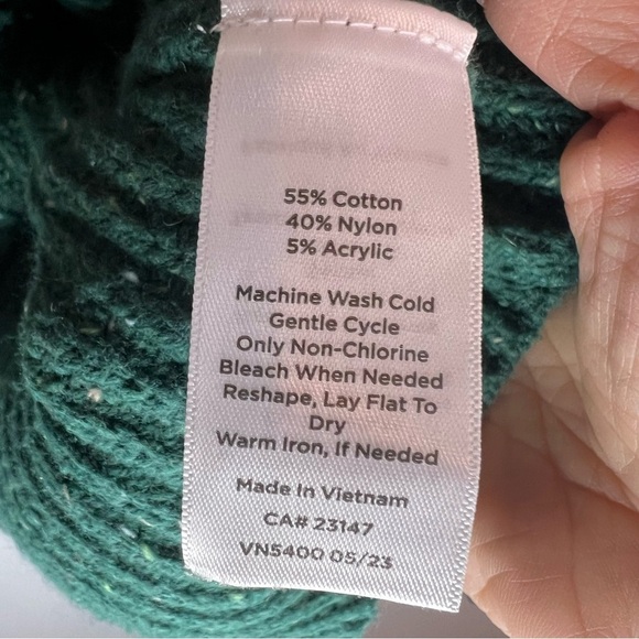 Talbots Button Up Cardigan Green Ruffle Sleeve Cable Knit Sz XL Country grandma - Picture 11 of 11